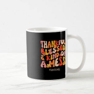 Dankbar gesegnete Mittagspause Lady Fall Vibes Tha Kaffeetasse