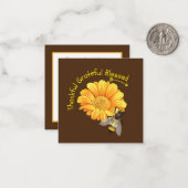 Dankbar gesegnete Sonnenblume personalisieren Mitteilungskarte (Vorderseite/Rückseite Beispiel)