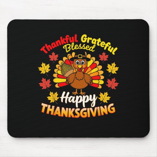 Dankbar gesegnete Türkei Glückwunsch als Mousepad (Vorne)