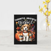 Dankbar gesegneter Beagle Hund glücklich Fall Y' Karte (Gelbe Blume)