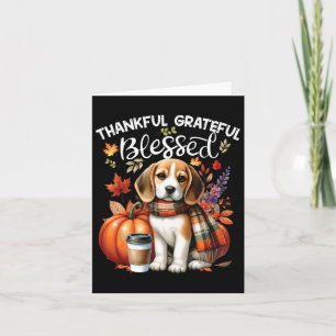 Dankbar gesegneter Beagle Hund glücklich Fall Y' Karte