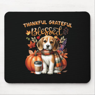 Dankbar gesegneter Beagle Hund glücklich Fall Y' Mousepad