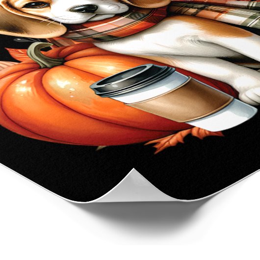 Dankbar gesegneter Beagle Hund glücklich Fall Y' Poster (Ecke)