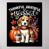 Dankbar gesegneter Beagle Hund glücklich Fall Y' Poster (Vorne)
