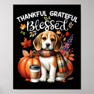 Dankbar gesegneter Beagle Hund glücklich Fall Y' Poster
