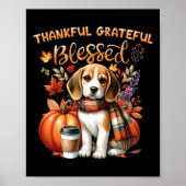 Dankbar gesegneter Beagle Hund glücklich Fall Y' Poster (Vorne)