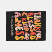 Dankbar gesegneter Chaos-Koordinator Fall Vibes Th Fleecedecke (Vorderseite (Horizontal))