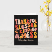 Dankbar gesegneter Chaos-Koordinator Fall Vibes Th Karte (Gelbe Blume)