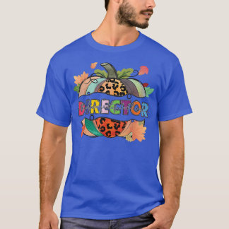 Dankbar, gesegneter Direktor Pumpkin Leopard T-Shirt