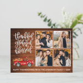 Dankbar gesegneter Erntedank Feiertagskarte (Stehend Vorderseite)