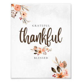 Dankbar, gesegneter Erntedank Fotodruck