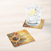 Dankbar gesegneter Erntedank Herbst Herbst Rechteckiger Pappuntersetzer (Vor Ort)