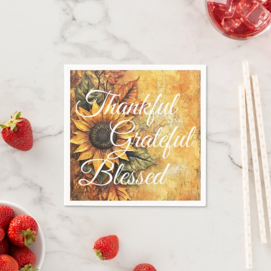 Dankbar gesegneter Erntedank Herbst Herbst Serviette (Beispiel)