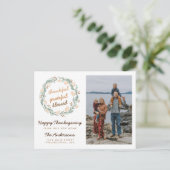 Dankbar gesegneter Erntedank Postkarte (Stehend Vorderseite)