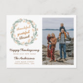 Dankbar gesegneter Erntedank Postkarte (Vorderseite)