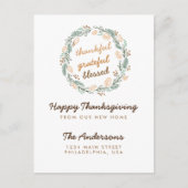 Dankbar gesegneter Erntedank Postkarte (Vorderseite)