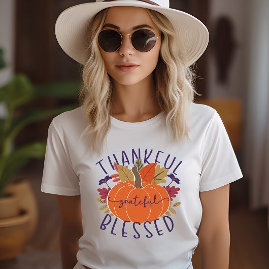 Dankbar, gesegneter Erntedank Pumpkin T-Shirt