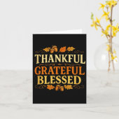 Dankbar Gesegneter Herbst Thanksgiving Karte (Gelbe Blume)