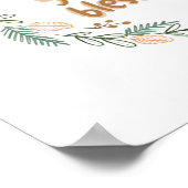 Dankbar gesegneter Herbstkranz Poster (Ecke)