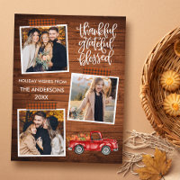 Dankbar gesegneter Karierter Erntedank