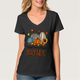 Dankbar Gesegneter Nana Kürbisse Herbst Dank T-Shirt