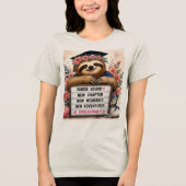 Dankbar Gesegneter RN-Faultier-Krankenschwester-Sq Tri-Blend Shirt (Vorderseite)