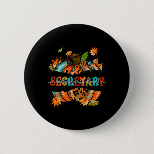 Dankbar, gesegneter Sekretär, Pumpkin Herbst Button