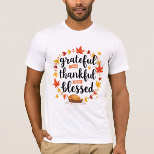 Dankbar Gesegnetes Erntedankfest-Zitat T-Shirt