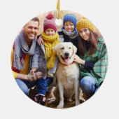 Dankbar gesegnetes FOTO aus Holz Keramik Ornament (Hinten)