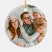 Dankbar gesegnetes FOTO BACK Sage Green Keramik Ornament (Hinten)