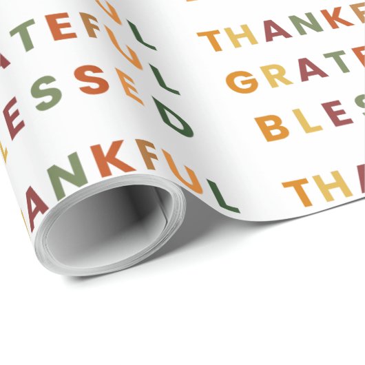 Dankbar gesegnetes Papier - Modernes Geschenkpapier (Rolleneckpunkt)
