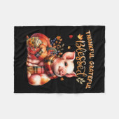 Dankbar gesegnetes Tierfleisch Fall Y'a Fleecedecke (Vorderseite (Horizontal))