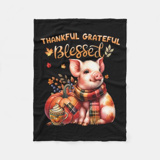 Dankbar gesegnetes Tierfleisch Fall Y'a Fleecedecke (Vorderseite)