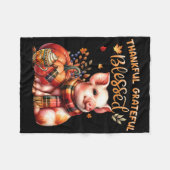 Dankbar gesegnetes Tierfleisch Fall Y'a Fleecedecke (Vorderseite (Horizontal))