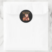 Dankbar gesegnetes Tierfleisch Fall Y'a Runder Aufkleber (Tasche)