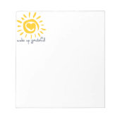 Dankbar geweckt notizblock (Vorderseite)