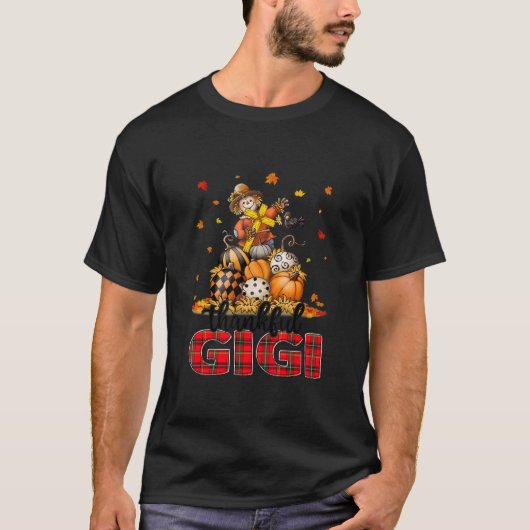 Dankbar Gigi Dummy Pumpkin Fall vibes Thanksgivin T-Shirt (Vorderseite)