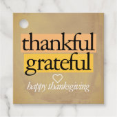 dankbar: glücklich dankbar geschenkanhänger (Vorderseite)