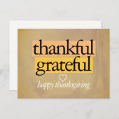 dankbar: glücklich dankbar postkarte (Vorne/Hinten)