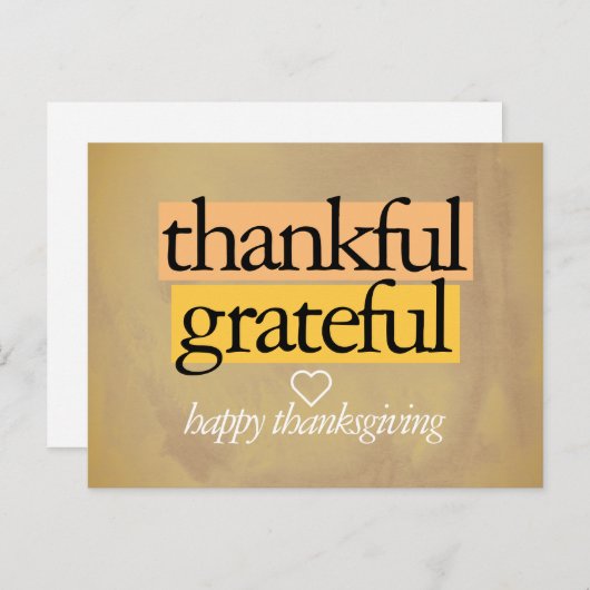 dankbar: glücklich dankbar postkarte (Vorne/Hinten)