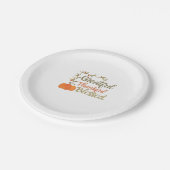 Dankbar Glückwunsch für den gesegneten Fall Zitat Pappteller (Schrägansicht)