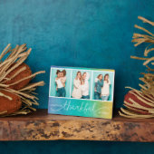 Dankbar Glückwunsch gesegnet Modernes Drei Foto Fotoplatte (Seite)