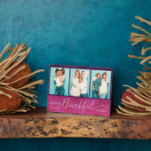 Dankbar Glückwunsch gesegnet Modernes Drei Foto Fotoplatte (Seite)