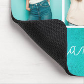 Dankbar Glückwunsch gesegnet Modernes Drei Foto Mousepad (Ecke)