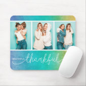 Dankbar Glückwunsch gesegnet Modernes Drei Foto Mousepad (Mit Mouse)