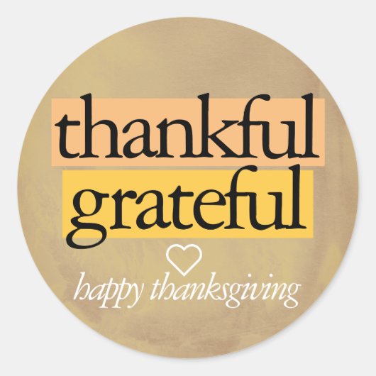 dankbar: Glückwunsch Runder Aufkleber (Vorderseite)