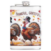 Dankbar Glückwunsch zum Erntedankfest Flachmann (Vorderseite)