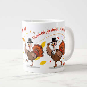 Dankbar Glückwunsch zum Erntedankfest Jumbo-Tasse