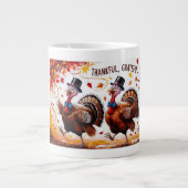 Dankbar Glückwunsch zum Erntedankfest Jumbo-Tasse (Vorderseite)