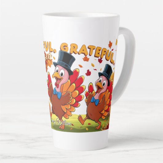 Dankbar Glückwunsch zum Erntedankfest Milchtasse (Rechte Ecke)